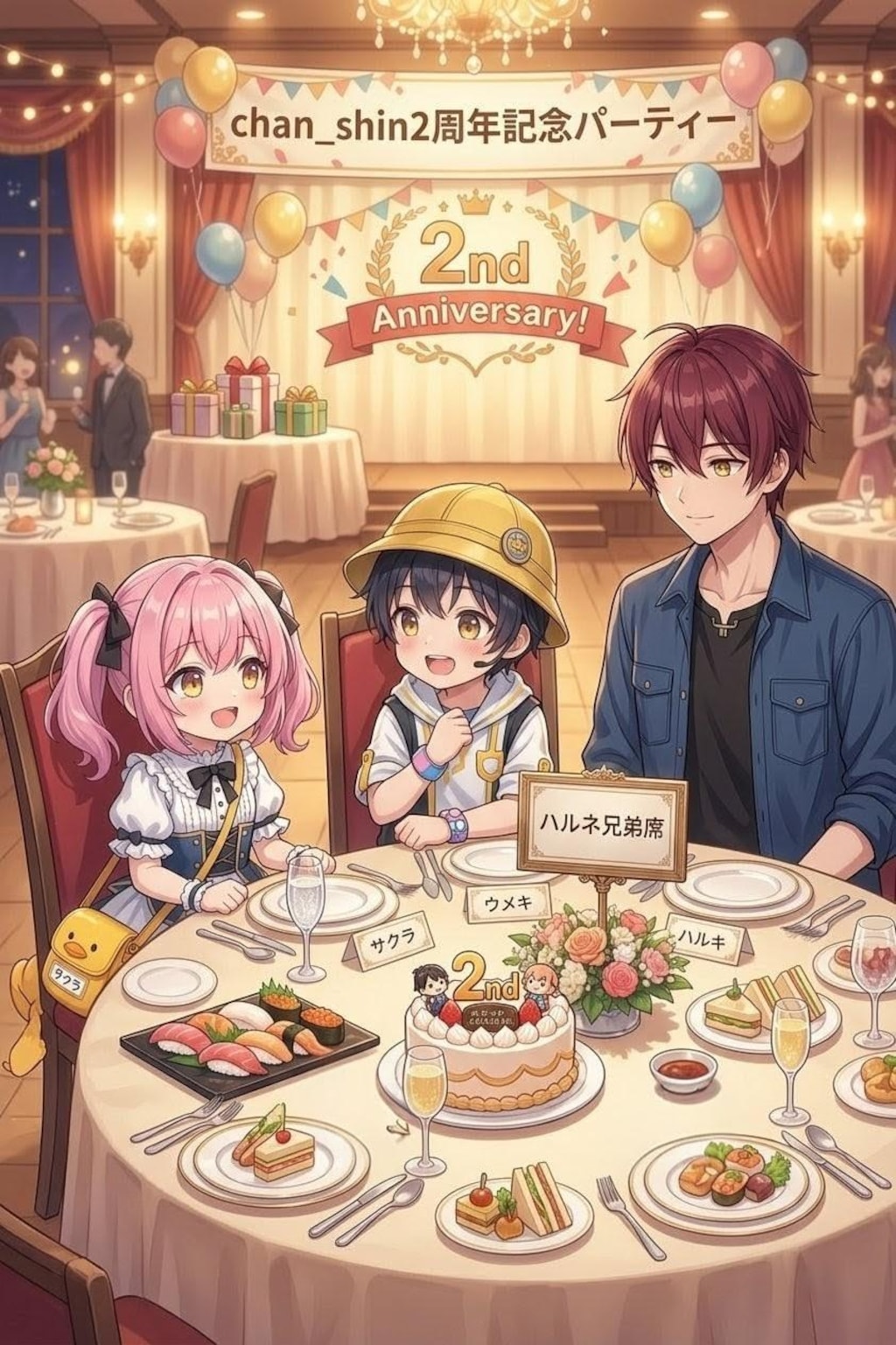 【chan shin2周年記念】みんなでパーティー
