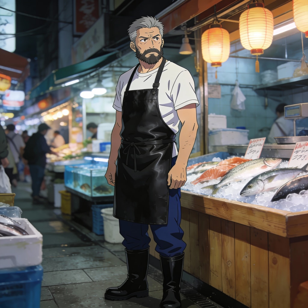 夜市場の魚屋さん