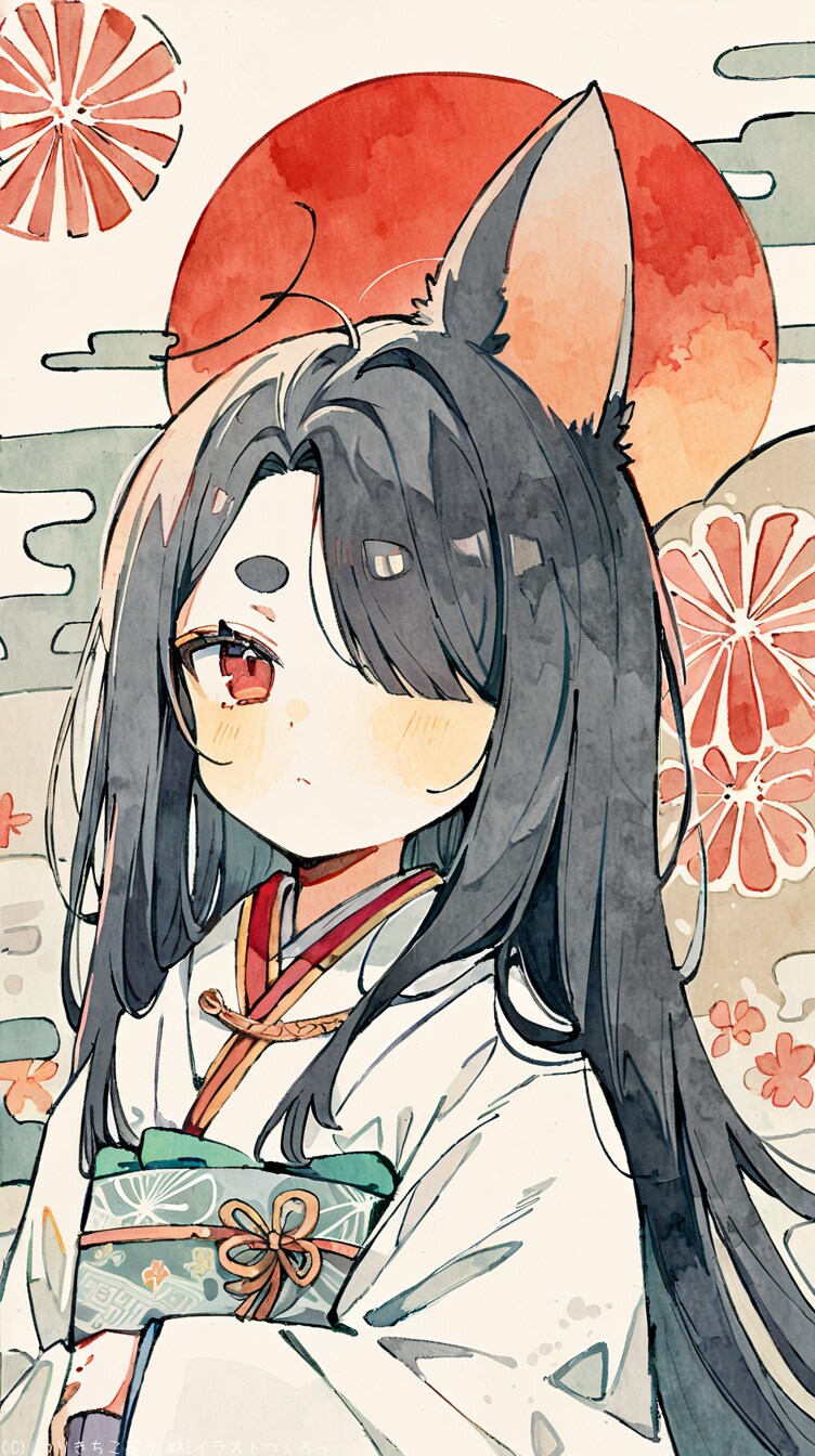水彩画な狐さん