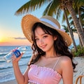 夕暮れのビーチ 3枚目