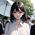 通勤中の急な豪雨 11枚目