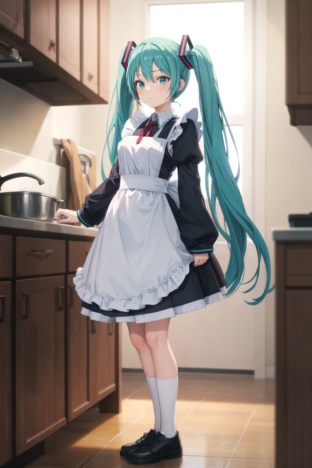 ミクさん、立ち姿