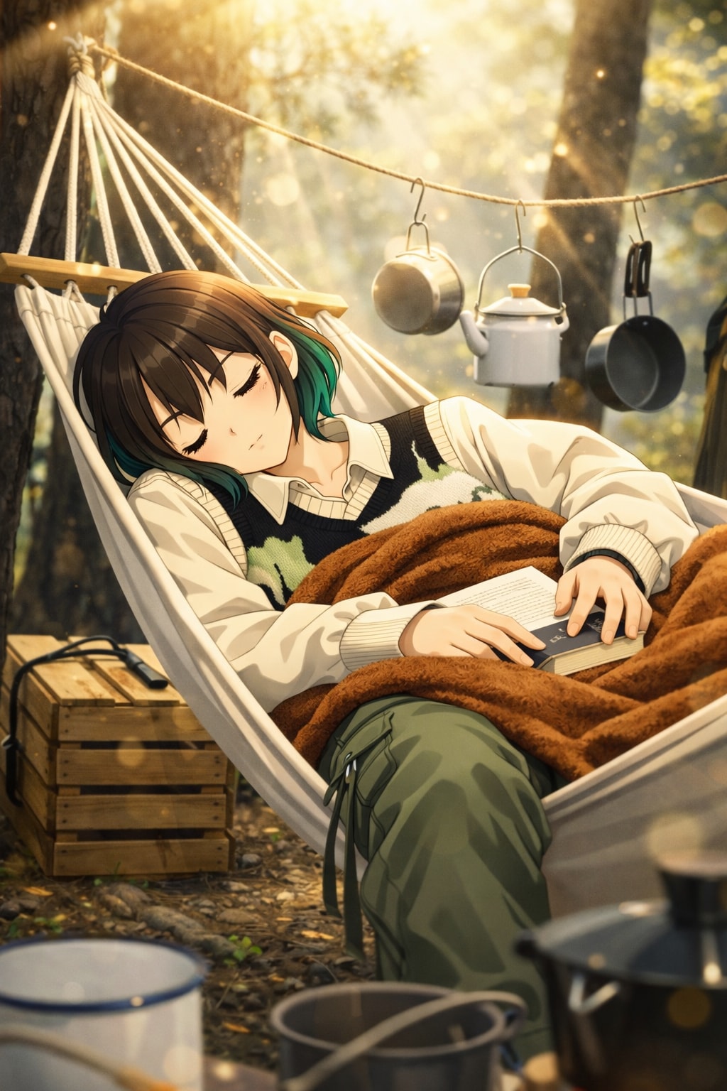 木漏れ日のハンモック | の人気AIイラスト・グラビア