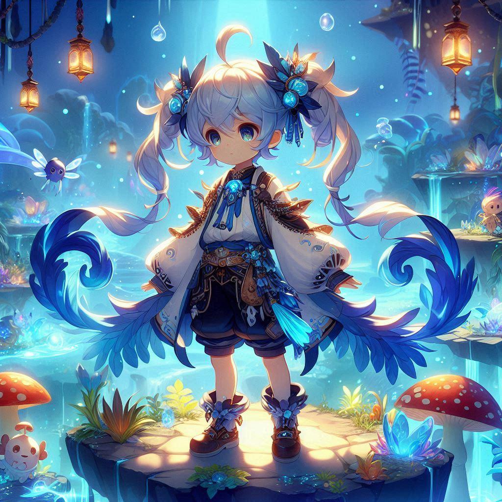 ゲームのキャラデザ風「ツインテール男子」
