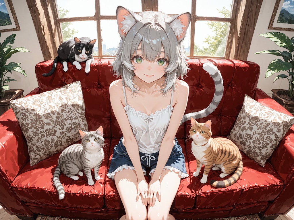 灰猫さんとにゃんこ