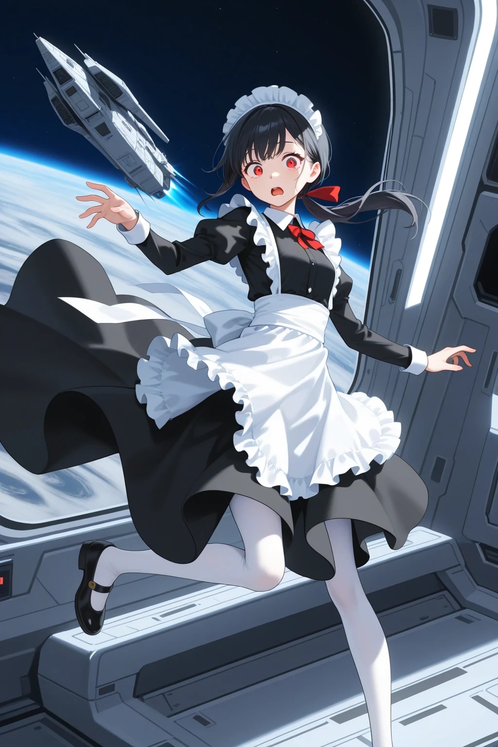 宇宙に飛ばされたメイド