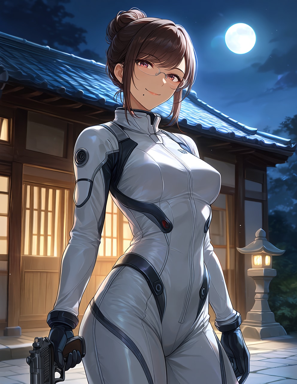 パイロットスーツの小宮満さん(PixAI版)