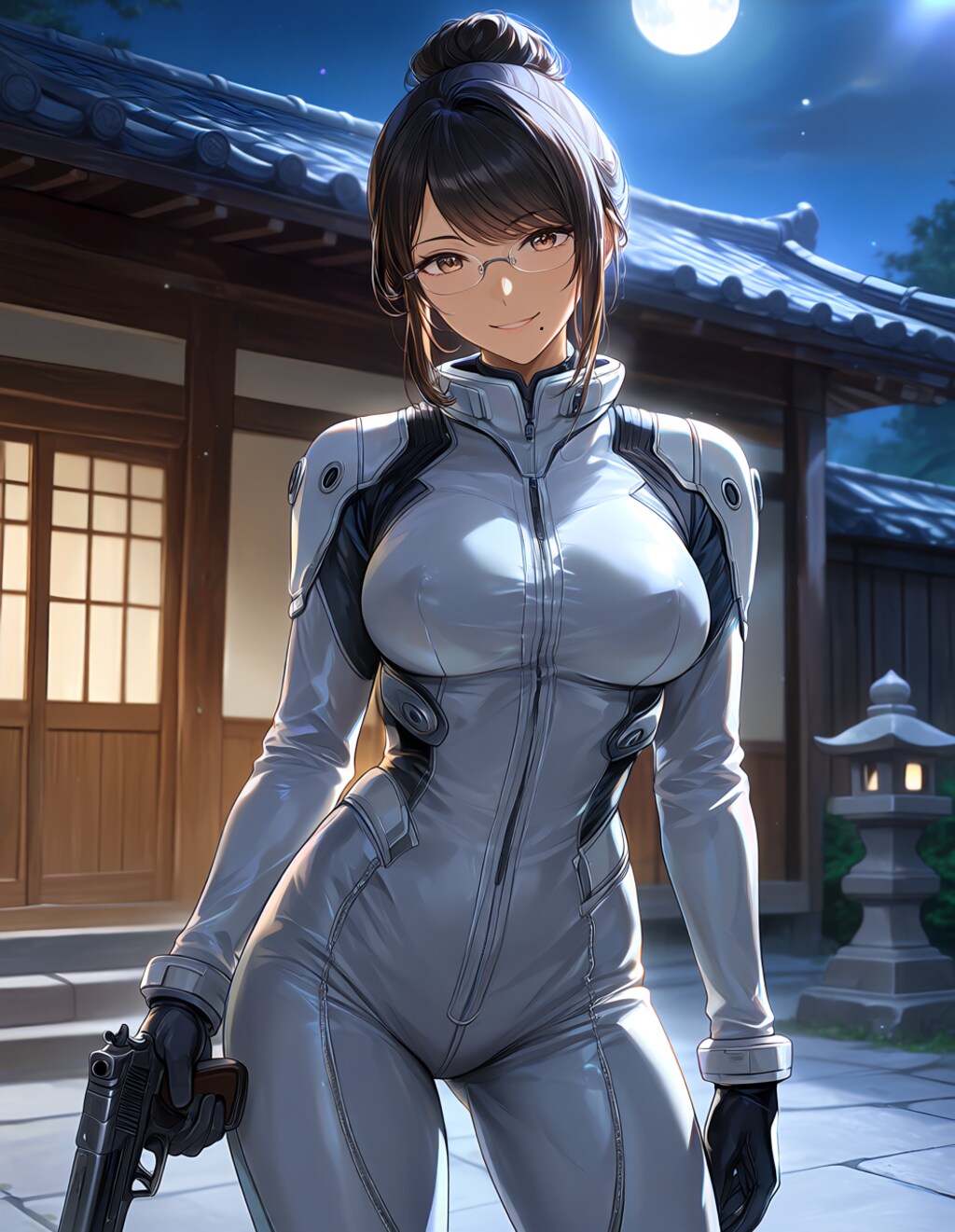 パイロットスーツの小宮満さん(PixAI版)