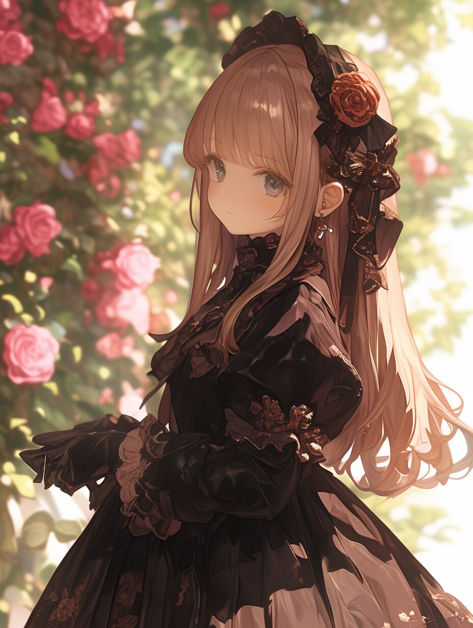 薔薇と少女。