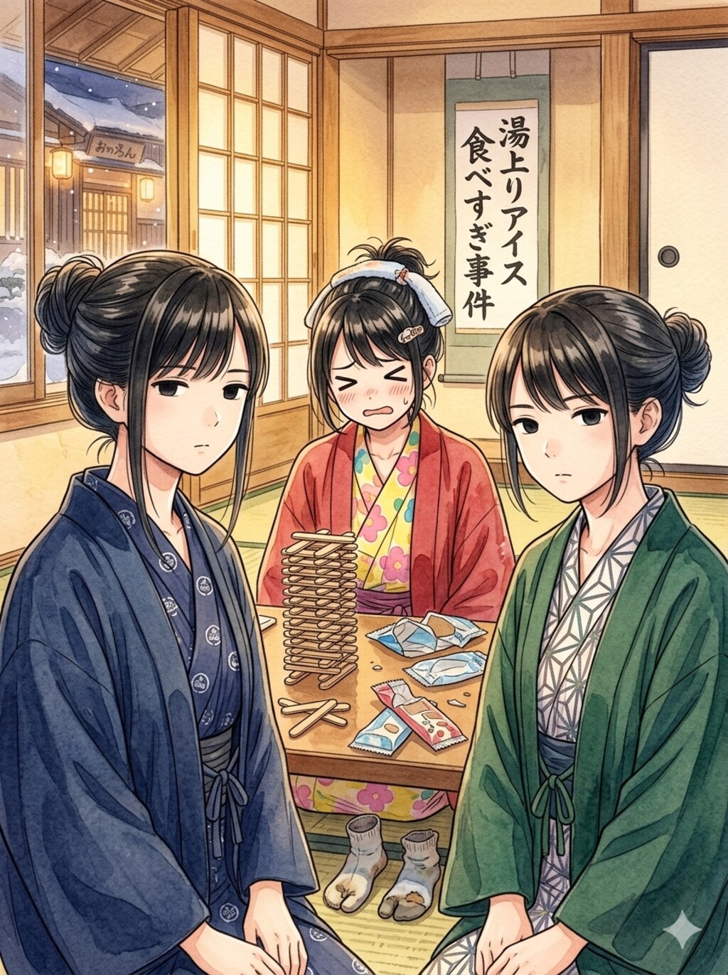 湯上りアイス食べ過ぎ事件