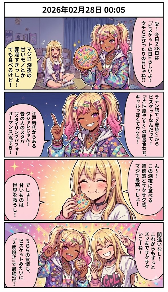 今日は「ビスケットの日」 毎日漫画0時