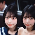 電車内JK脱衣比較 10枚目