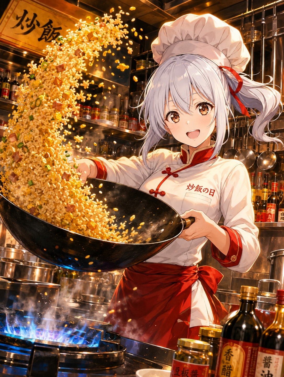 エル「8/8はチャーハンっの日っ！　パラパラっ！」