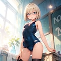 スク水の眼鏡っ娘 2枚目
