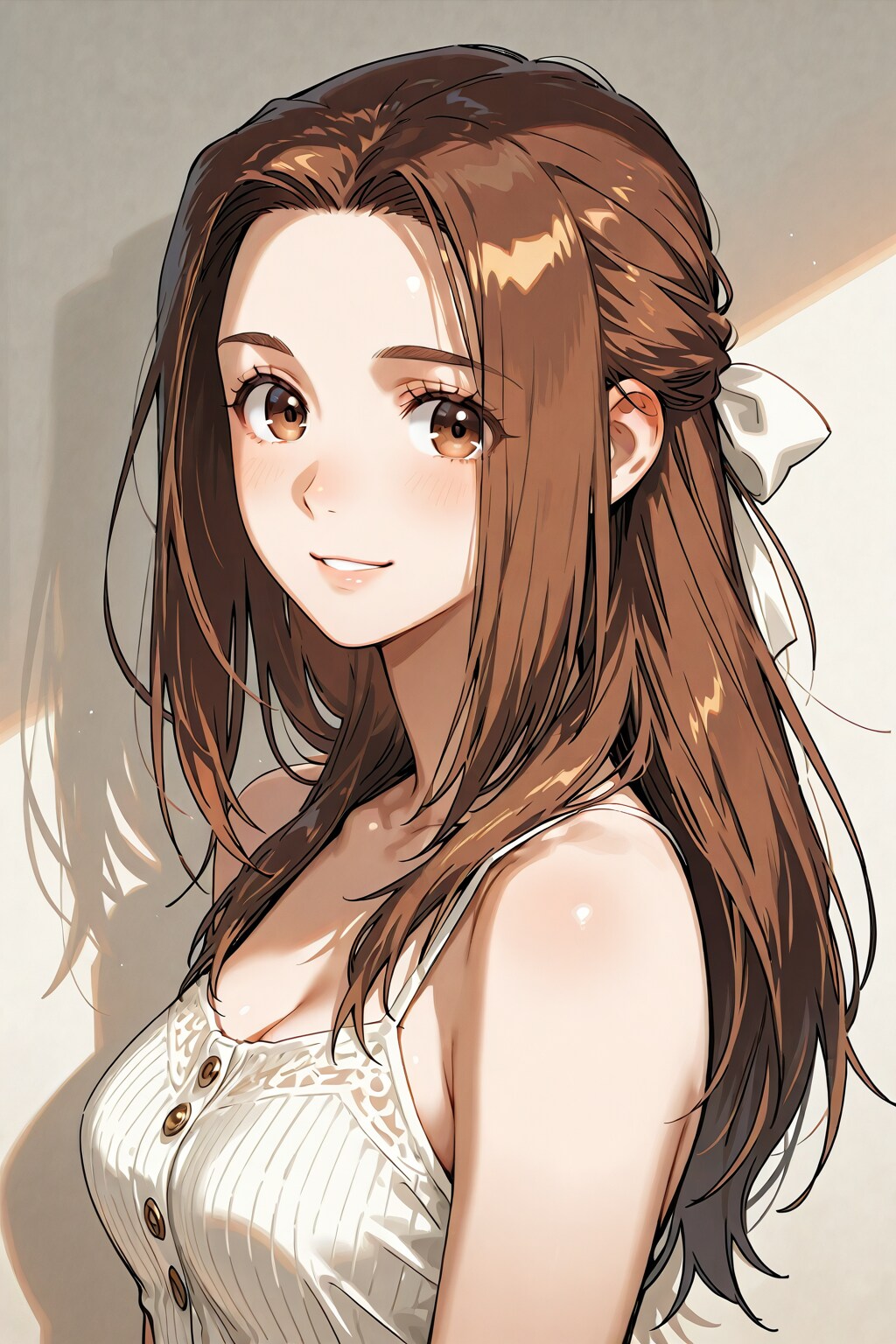 BONSAIで茶髪ロングのお姉さん | の人気AIイラスト・グラビア