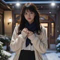 雪の中の少女 2枚目