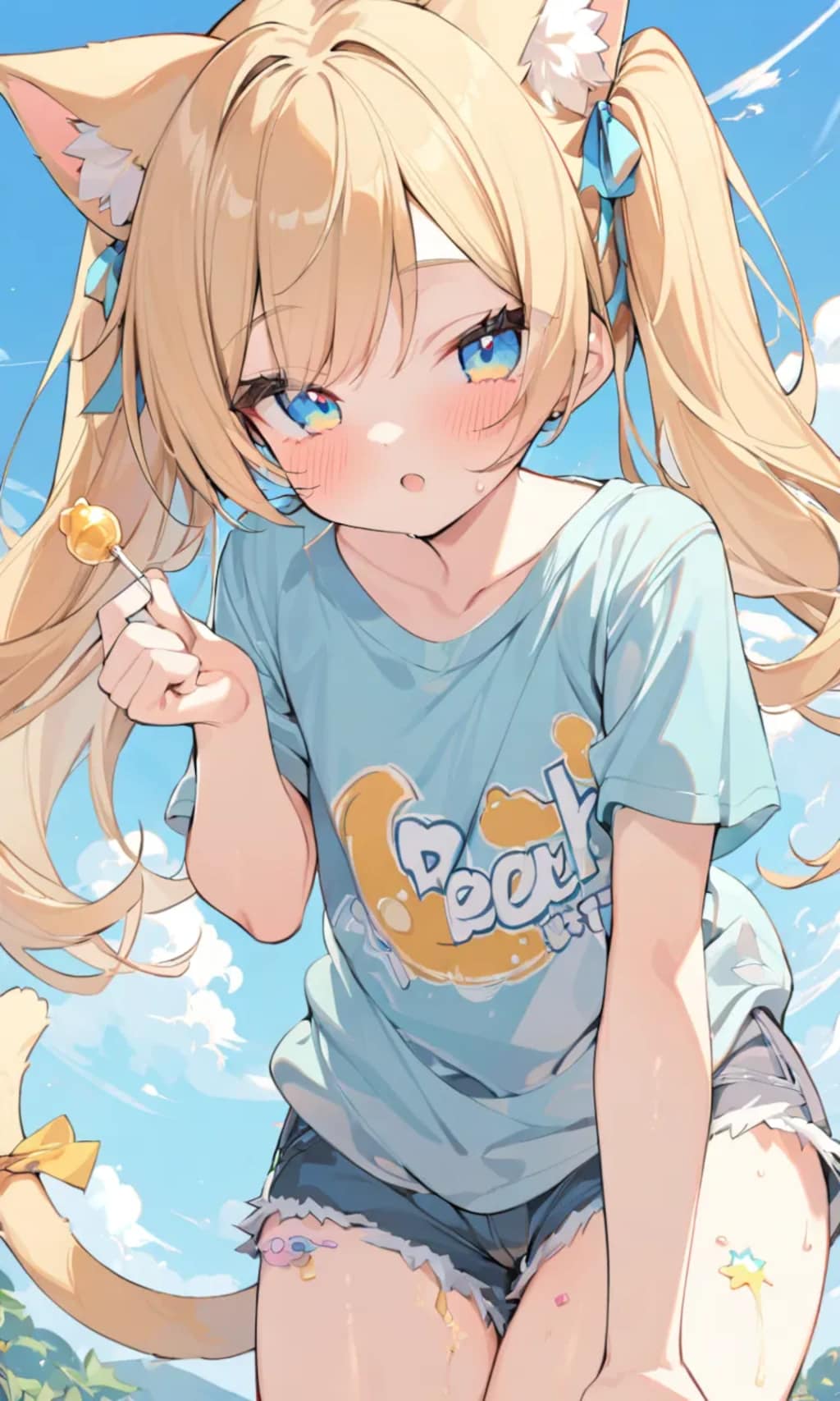 こるり「夏服でロリポップキャンディ」まや「私可愛いか」
