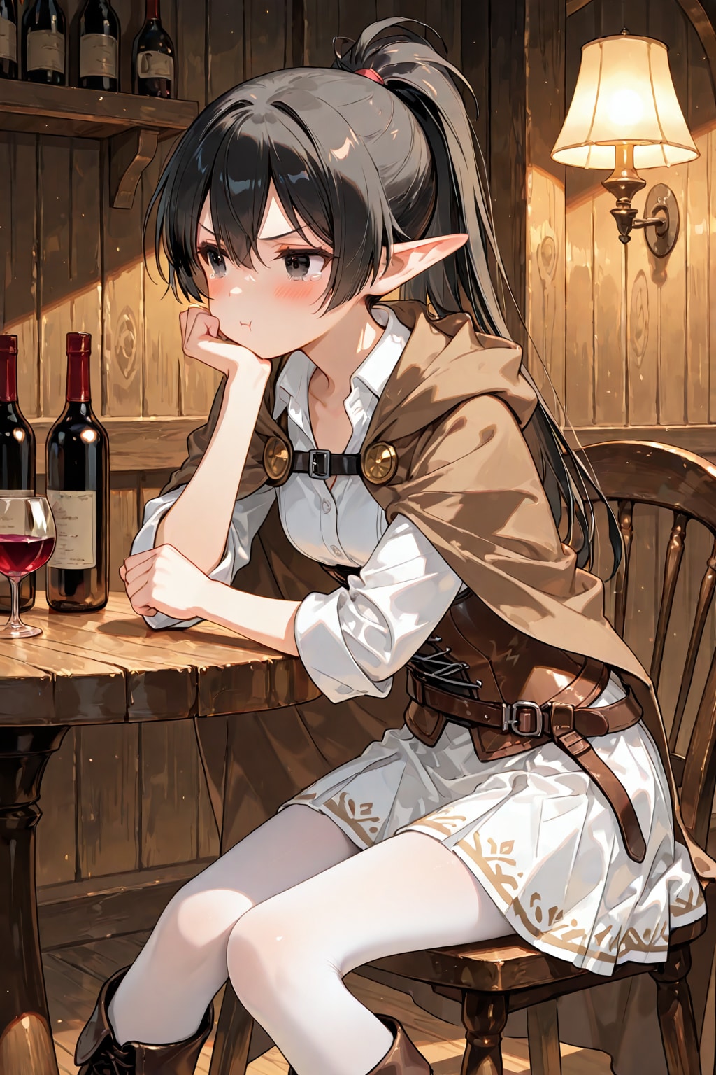 黒の迷信『なによ、黒い髪のエルフは不吉って･･････』冒険者シーナ