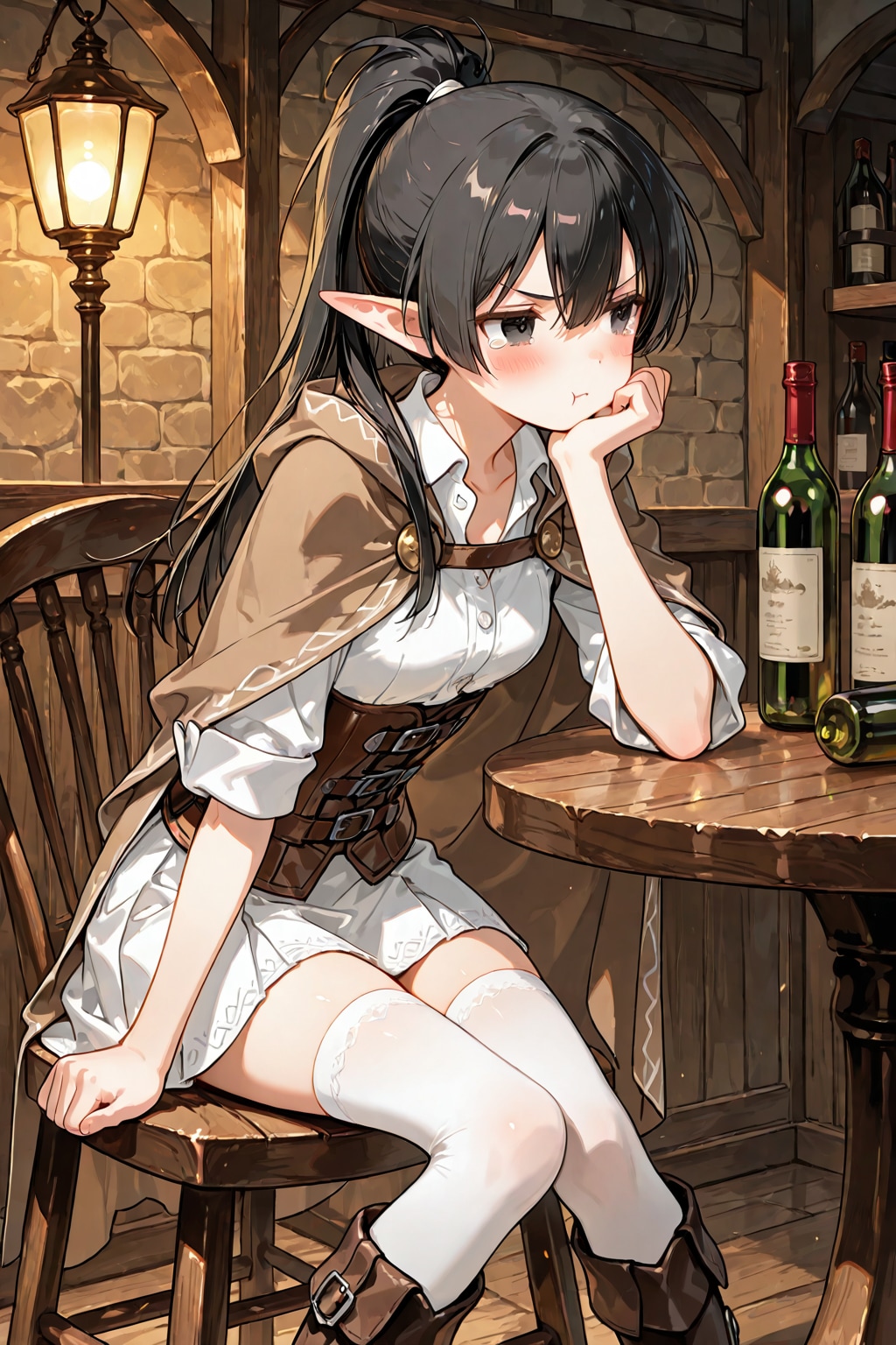 黒の迷信『なによ、黒い髪のエルフは不吉って･･････』冒険者シーナ