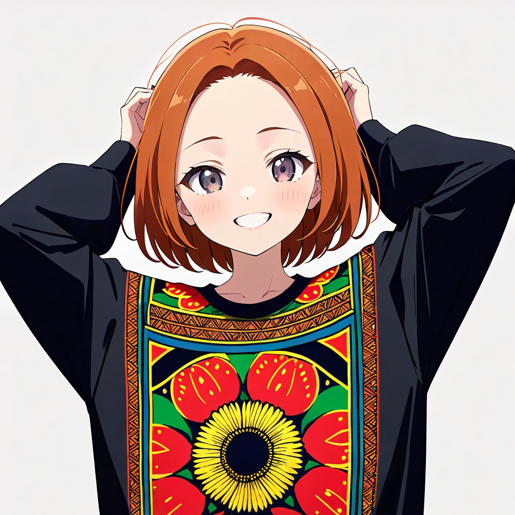 キテンゲ[花柄]×Ｔシャツ