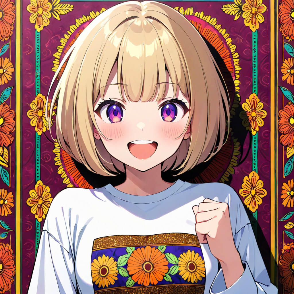 キテンゲ[花柄]×Ｔシャツ