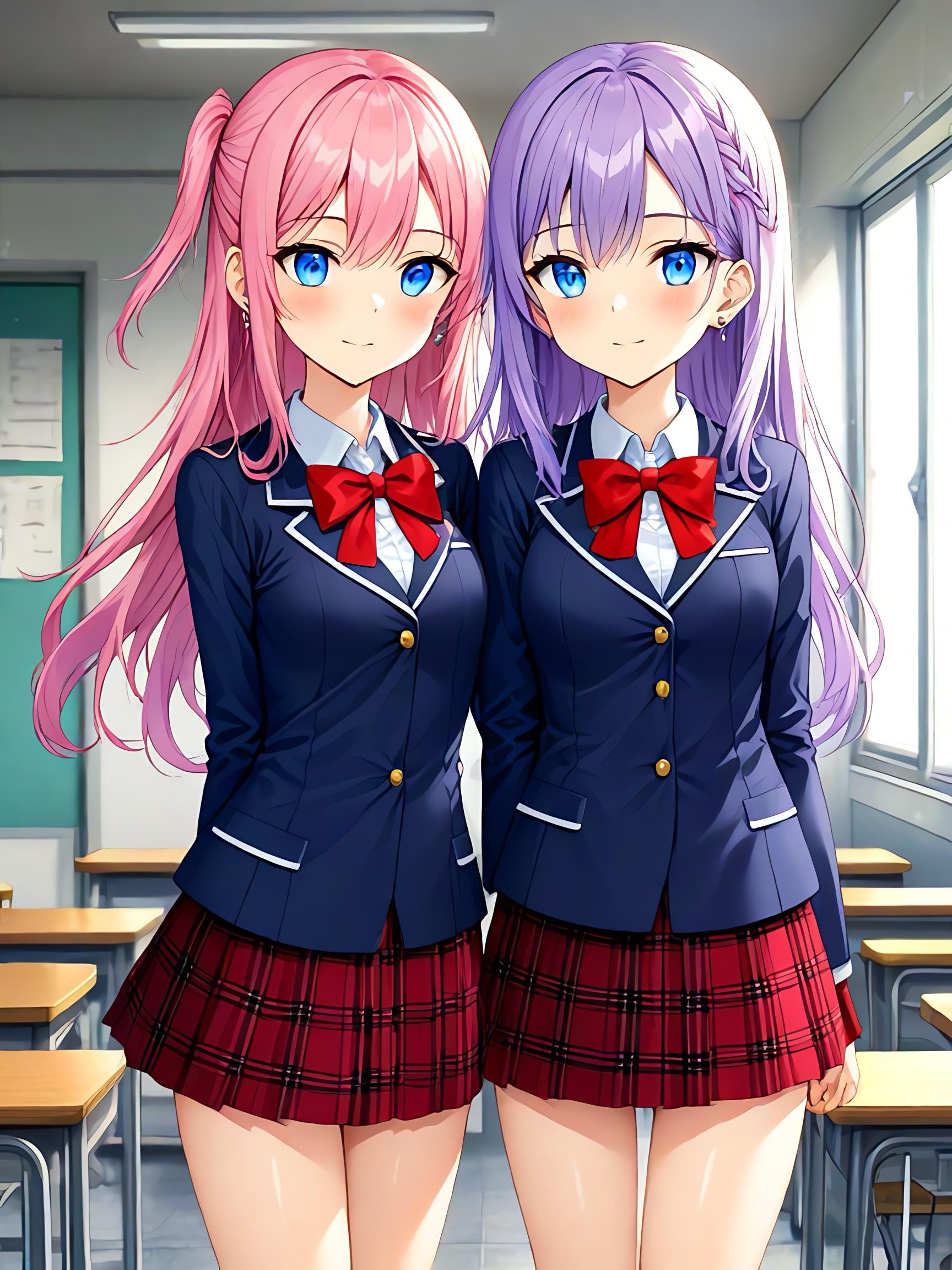 千奈と志乃舞は同級生！ | の人気AIイラスト・グラビア