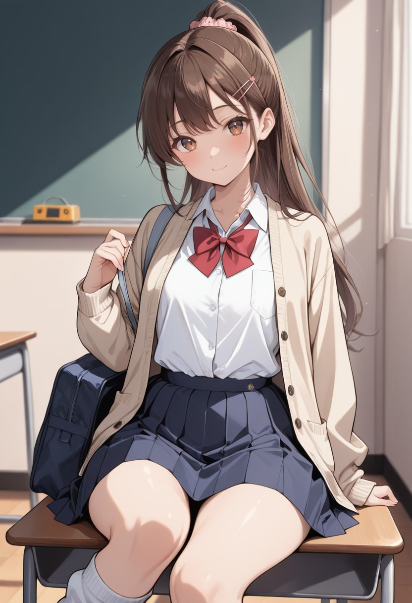 制服美少女（学校編） | の人気AIイラスト・グラビア