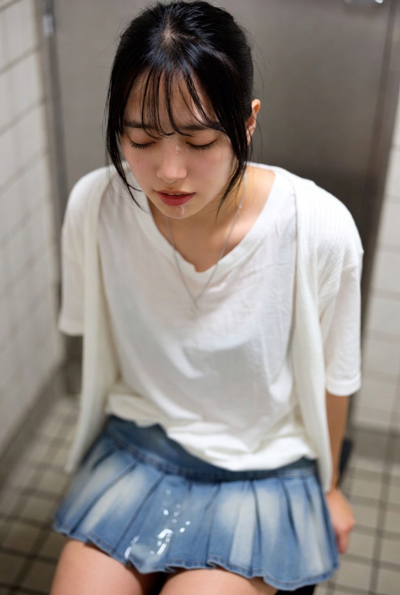 お姉さんの汚されたスカート