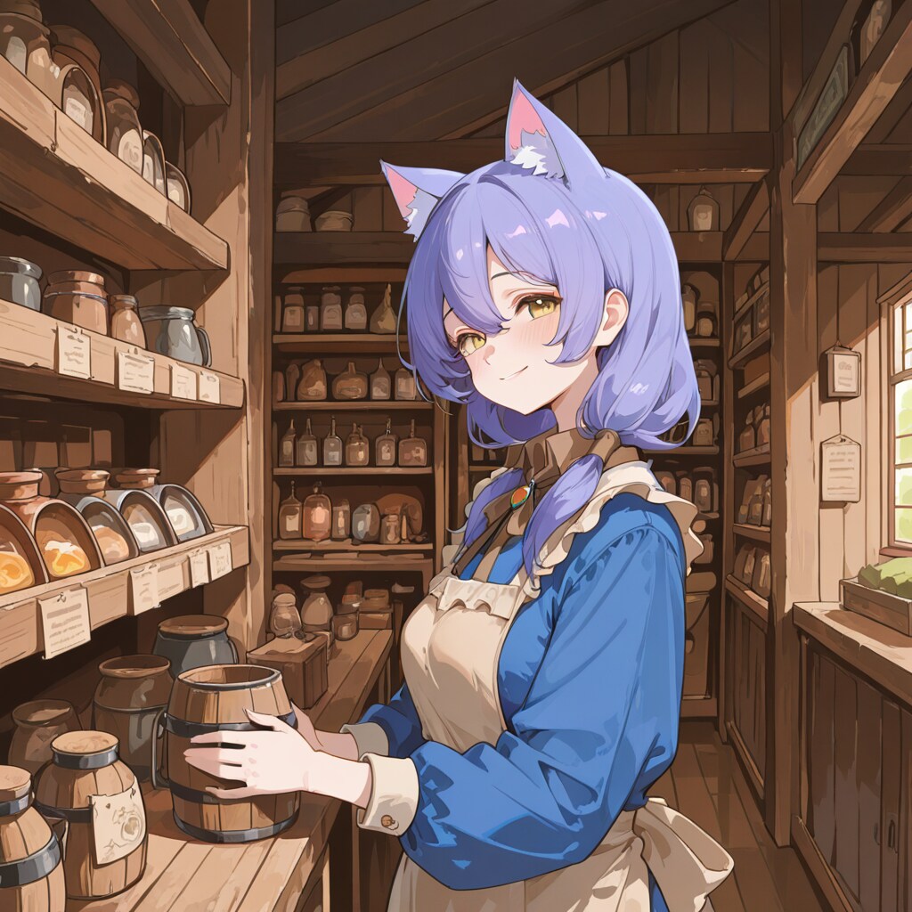 青紫猫耳商人さん