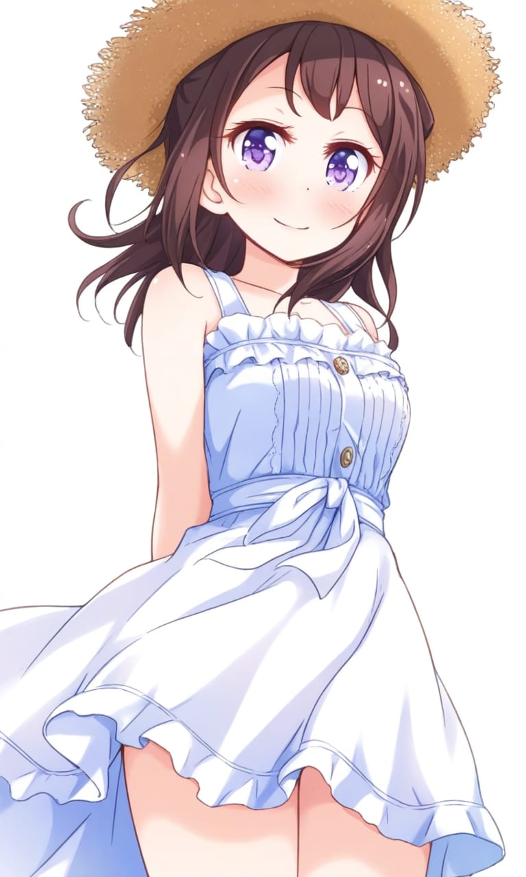 戸山香澄 麦わら帽子とワンピース | の人気AIイラスト・グラビア