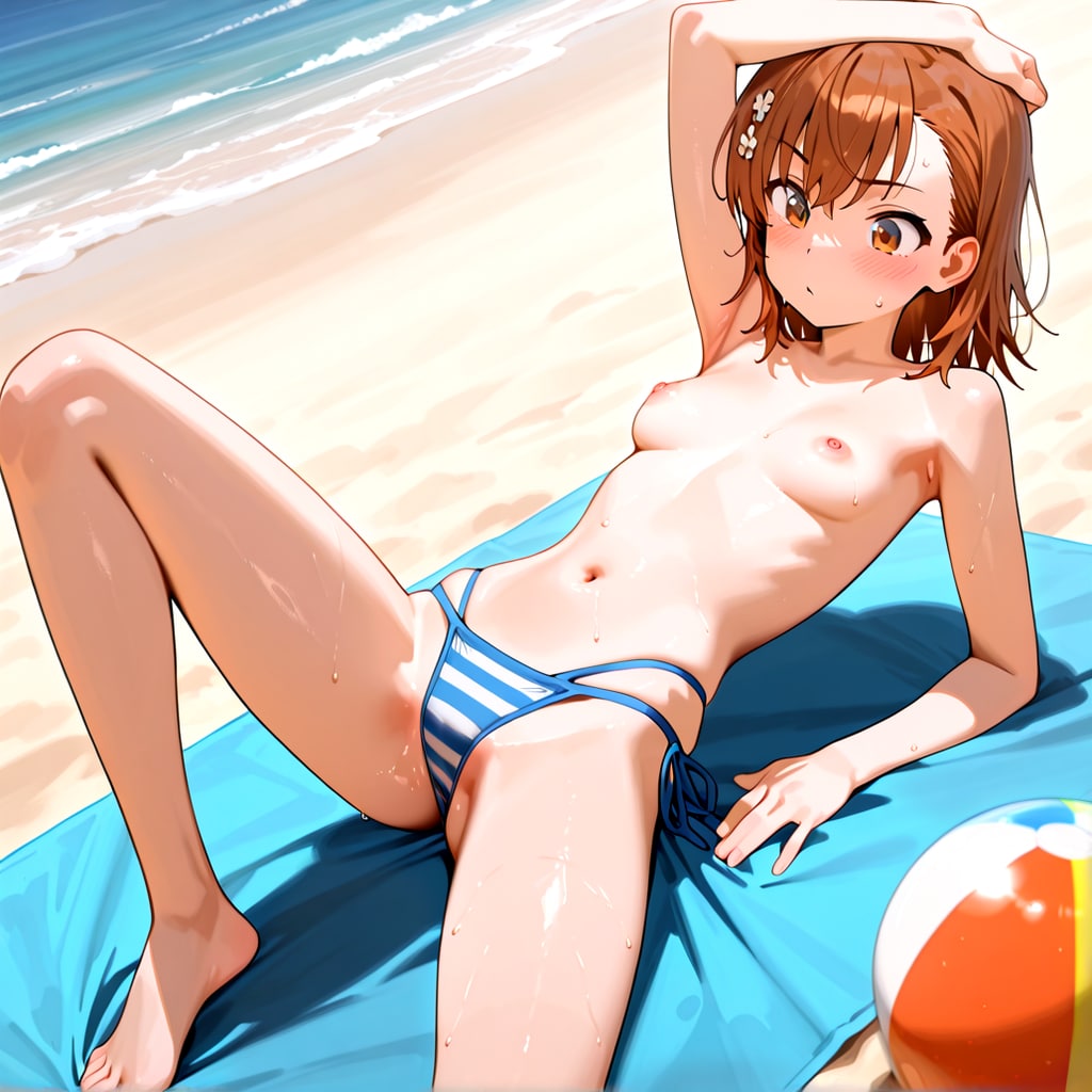 脱いでも暑いよ！