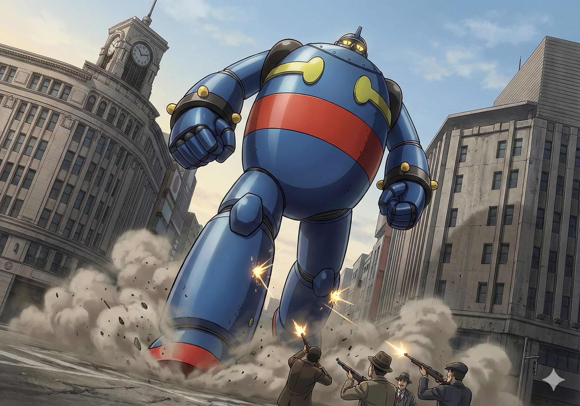 【ファンアート】銀座を闊歩する鉄人28号 | の人気AIイラスト・グラビア