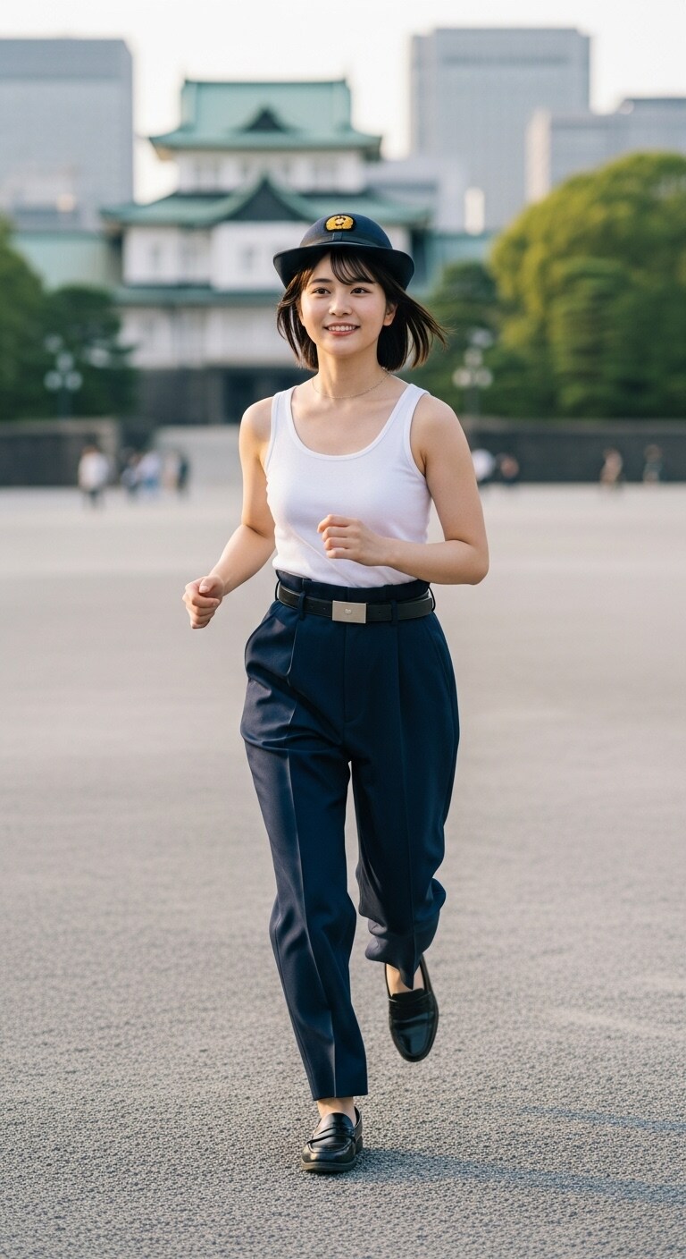 かっこかわいい婦警佐久間夏綺の皇居ランニング