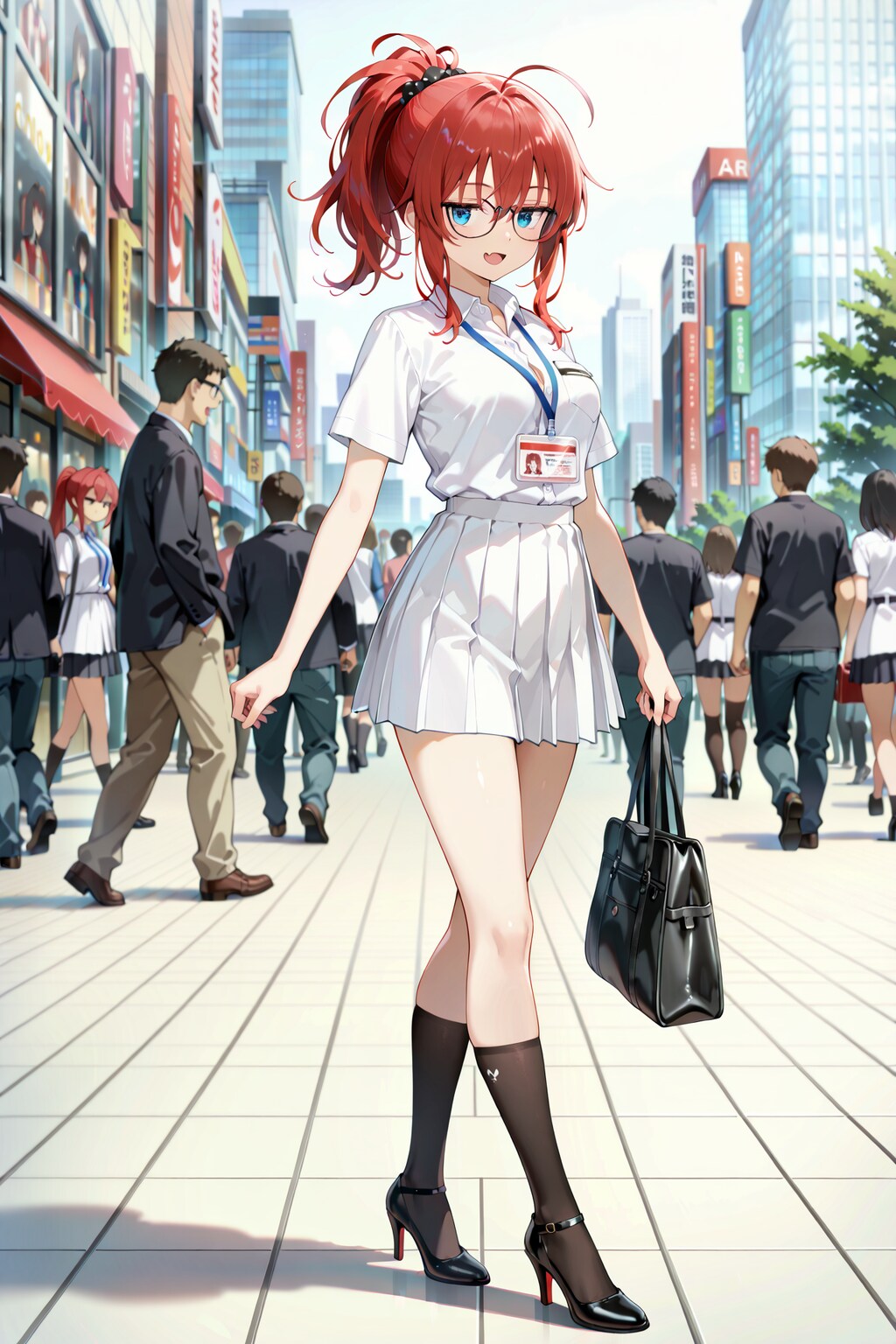 夏休み明け、通勤中のジト目先生