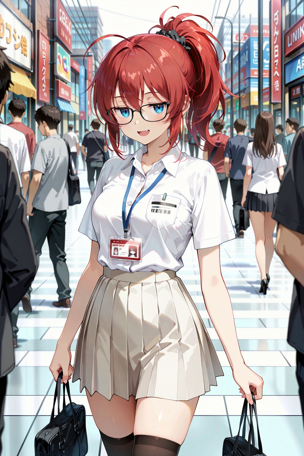 夏休み明け、通勤中のジト目先生