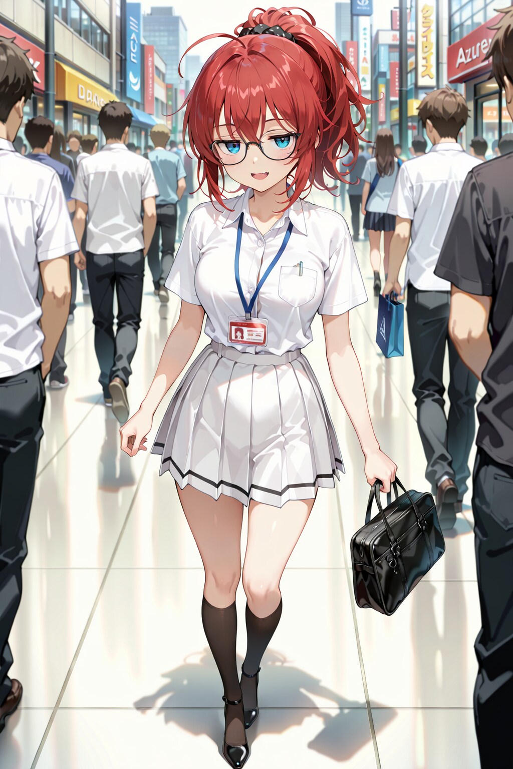 夏休み明け、通勤中のジト目先生