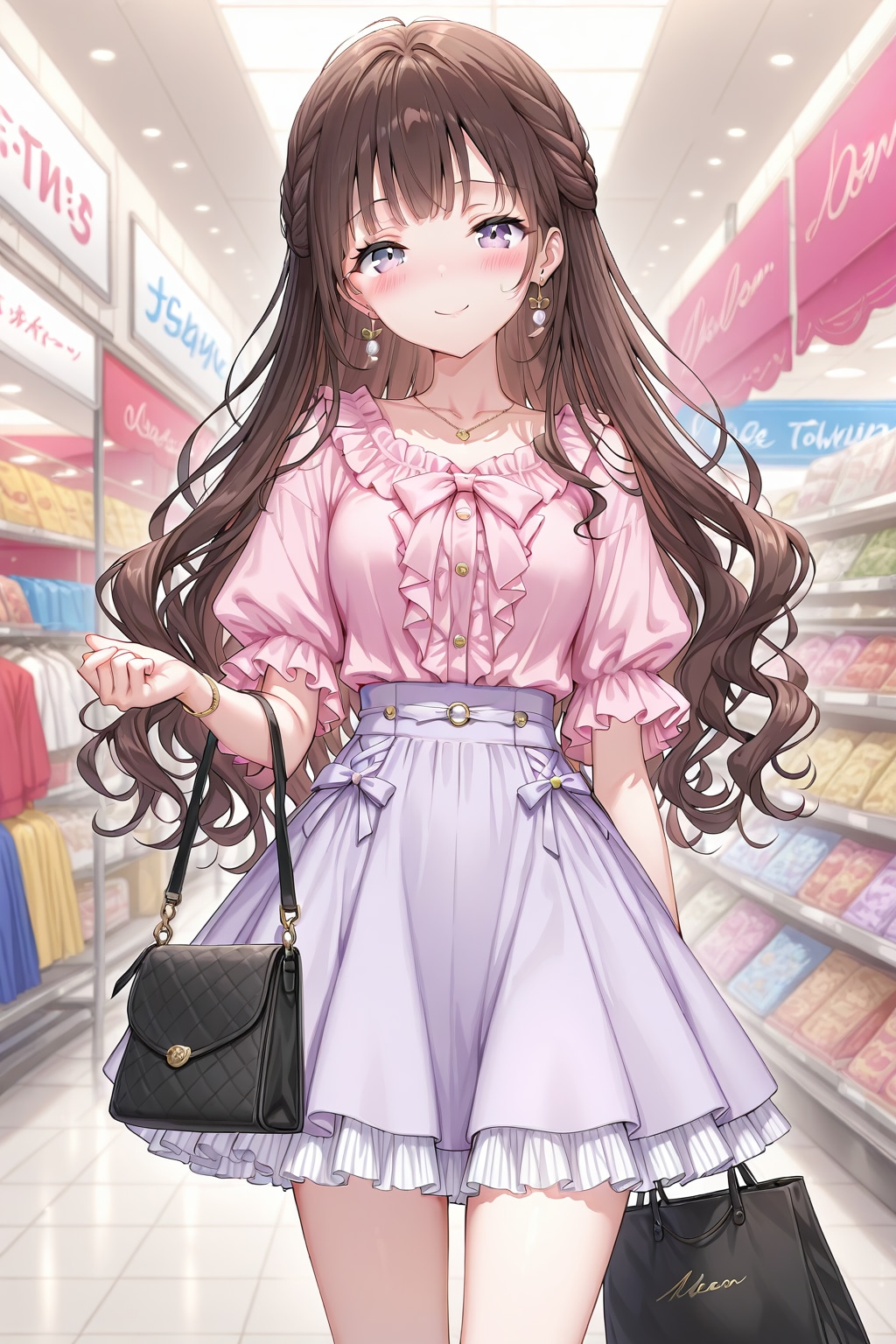 うちの子夏服（ウェーブヘアの女の子）