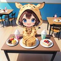 キリンさんとスイーツと着ぐるみちび子ちゃん 3枚目