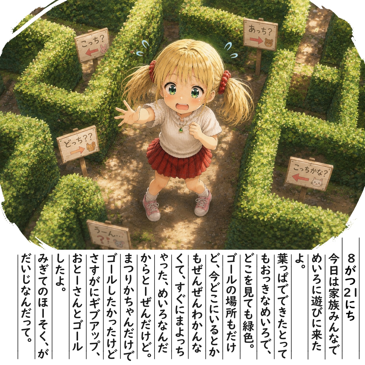 【絵日記】めいろに来たよ | の人気AIイラスト・グラビア