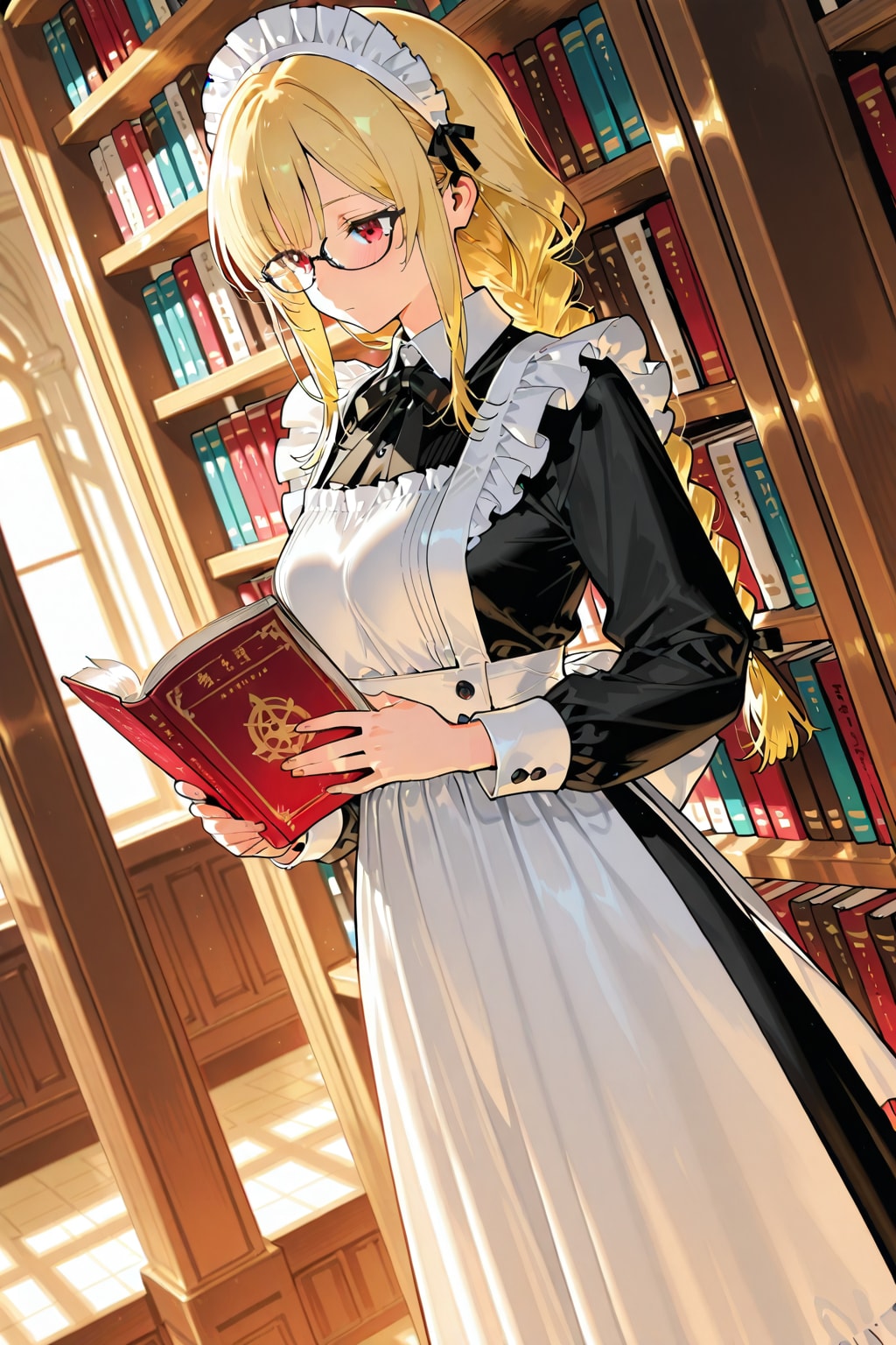 図書館のメイドさん