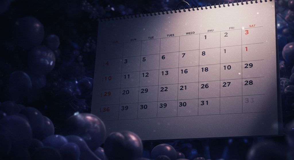 「張り紙見たよ」月曜のないカレンダー