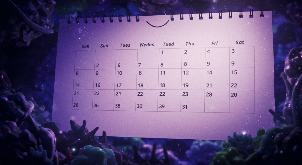 「張り紙見たよ」月曜のないカレンダー