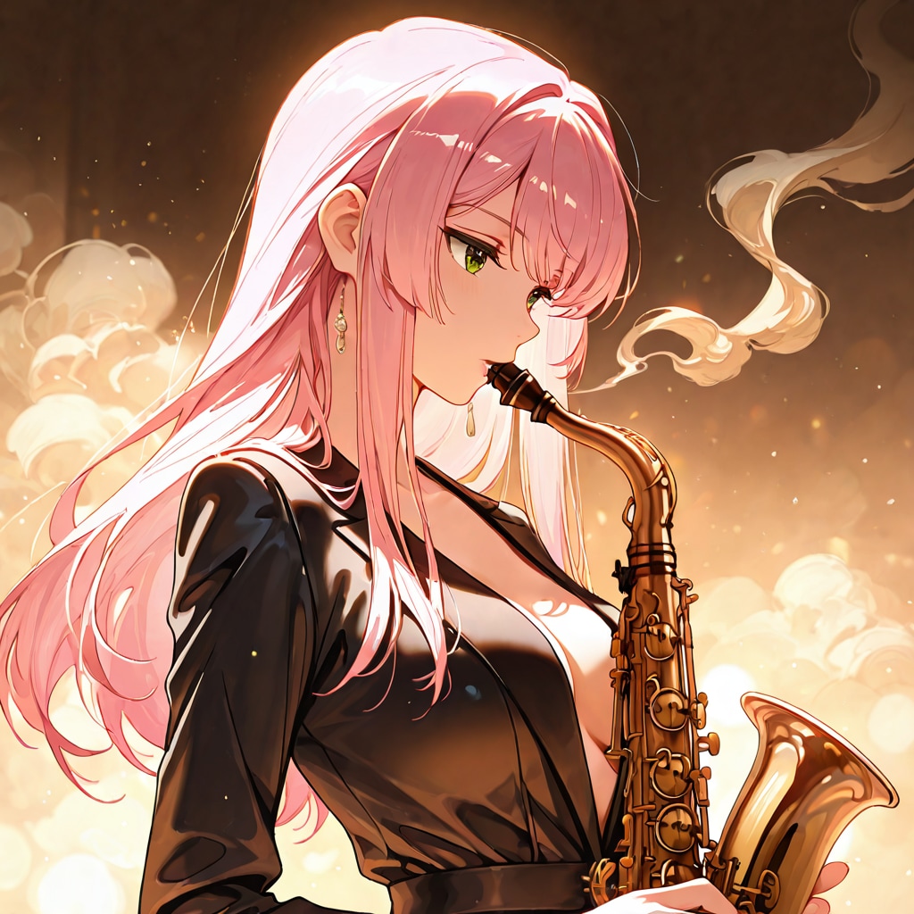 サックスに溶ける夜 | の人気AIイラスト・グラビア