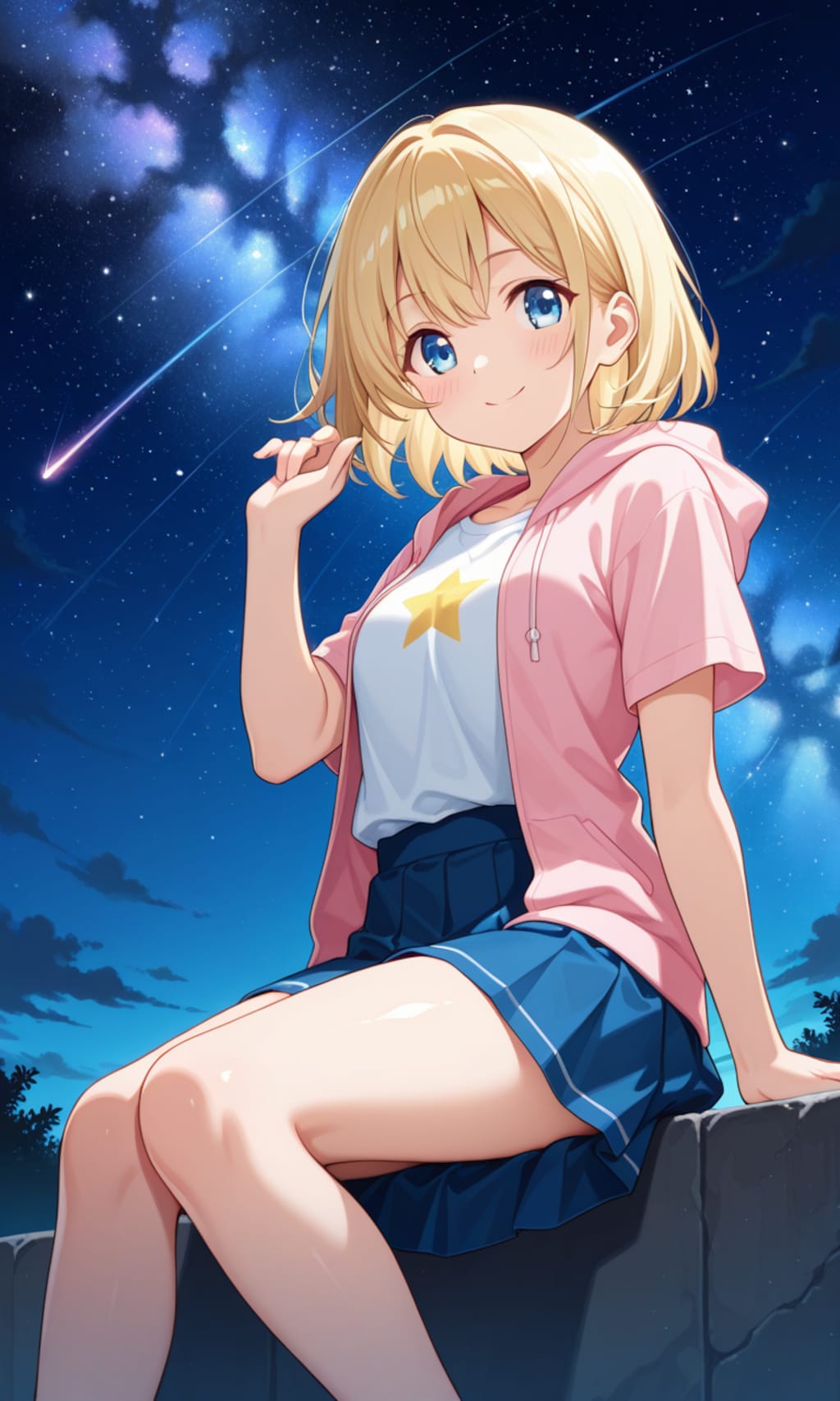 星空の下で