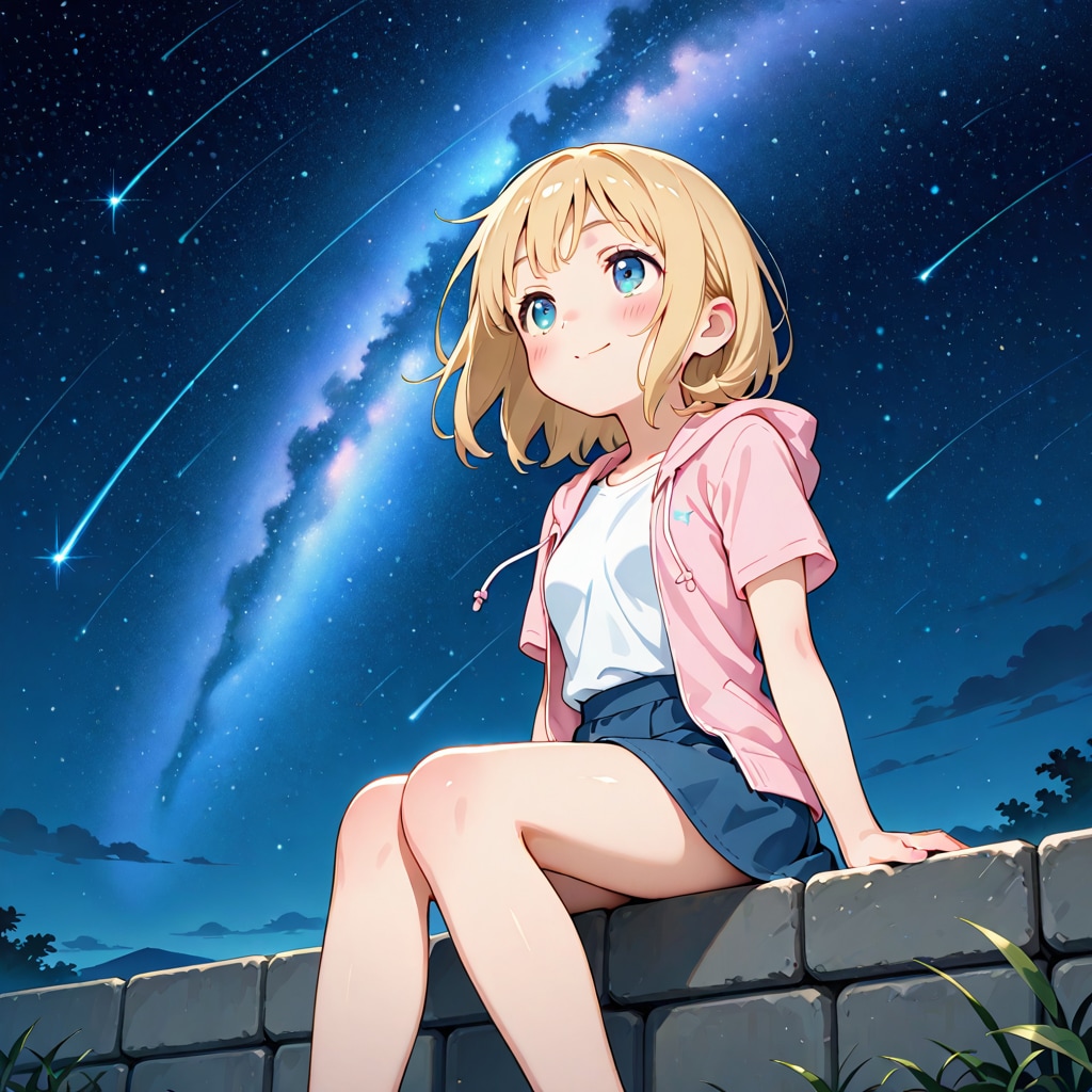 星空の下で