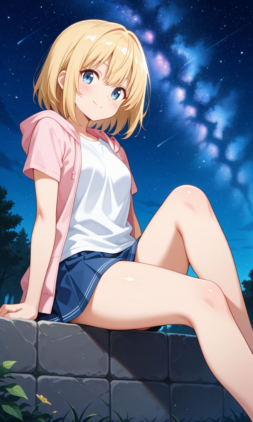 星空の下で