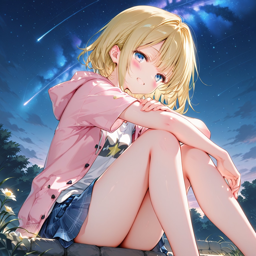 星空の下で