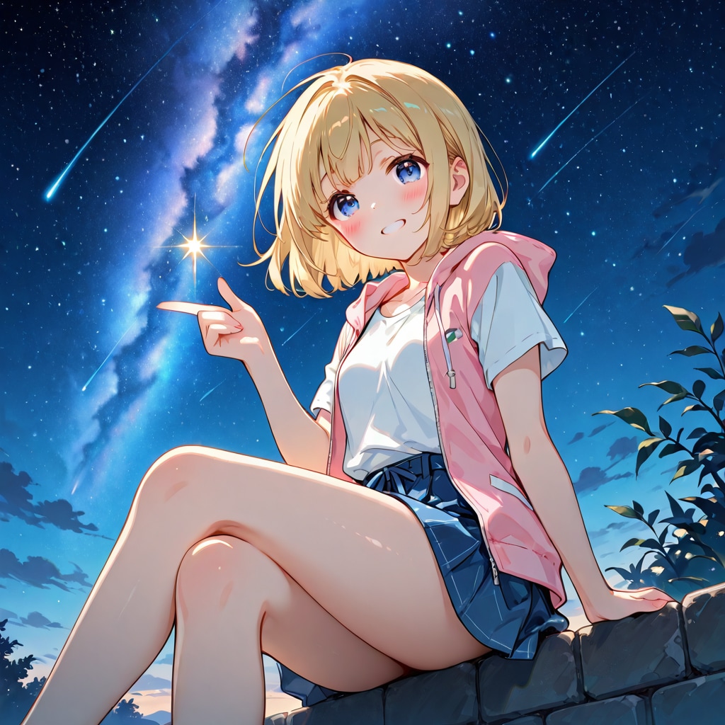 星空の下で