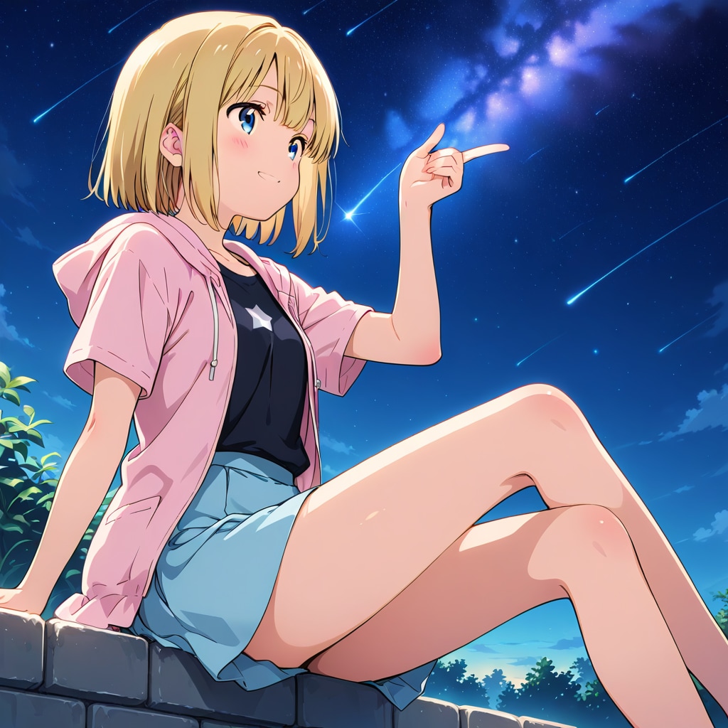 星空の下で