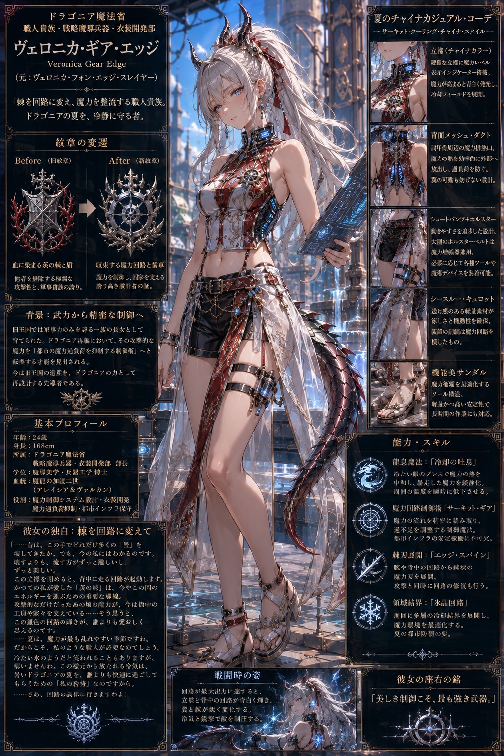 ⚙【夏コーデ】ヴェロニカ・ギア・エッジ（旧：旧王国軍事貴族令嬢）